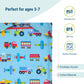 Wildkin Kids Nap Mat Cover - Soft, Sewn-In Flap, Durable & Fits 1.5' Vinyl Sleep Mats - Trains, Planes & Trucks