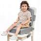 HOMEAL Booster Seat for Kitchen Chair - Compact Toddler Dining Seat with Easy-Install Straps & Wipeable Surface - Breathable Fab