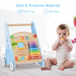 INFANS Wooden Baby Walker, Montessori Walker with Multiple Activity Toys, Storage, Push Toys for Infant Learning to Walk, Sit to