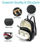 Leather Diaper Bag Backpack - Large Capacity Baby Essentials Travel Baby Bag With Changing Pad, Multi Function Waterproof Baby B