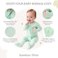 Gossamer Green Footie For Baby - 95% Viscose From Bamboo, 5% Spandex - Soft Newborn Sleepwear, Baby Pajamas, Unisex Baby Clothes