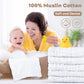 Yoofoss Muslin Baby Washcloths 100% Cotton Face Towels 10 Pack Wash Cloths For Baby 12X12In Soft And Absorbent Baby Wipes (White