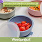 Weesprout Silicone Suction Bowls For Babies | Leakproof Premium Plastic Lids | Durable For Babies & Toddlers | Extra Strong Suct