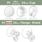 Maymom Flange Inserts 18Mm Compatible With Spectra, Medela 24 Mm Shields, Momcozy S9 Pro/S12 Pro, Willow Wearable Cup. Compatibl