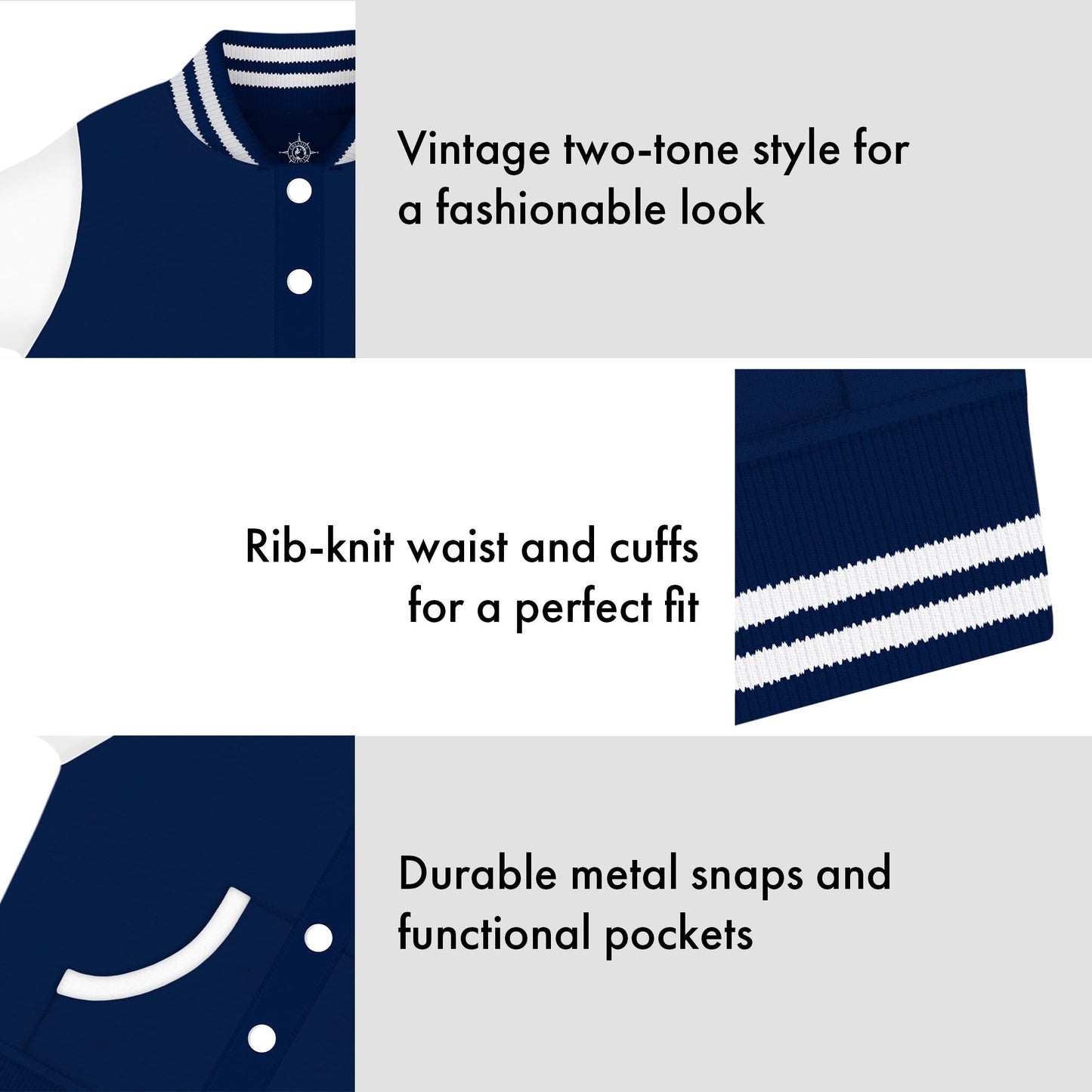 Creative Knitwear College Baby Letterman Varsity Jacket - Syracuse Otto Mascot Logo - Navy - 12 Months