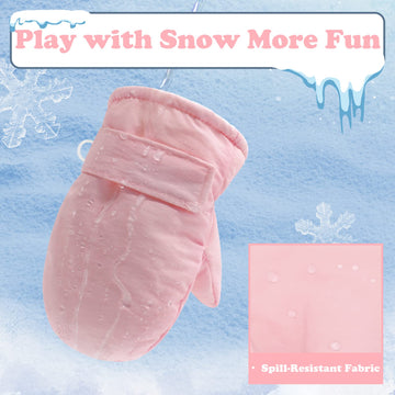 Sarfel Toddler Waterproof Gloves Toddler Gloves Ages 2-4 Waterproof Toddler Mittens Toddler Snow Mittens 4T Toddler Girl Gloves