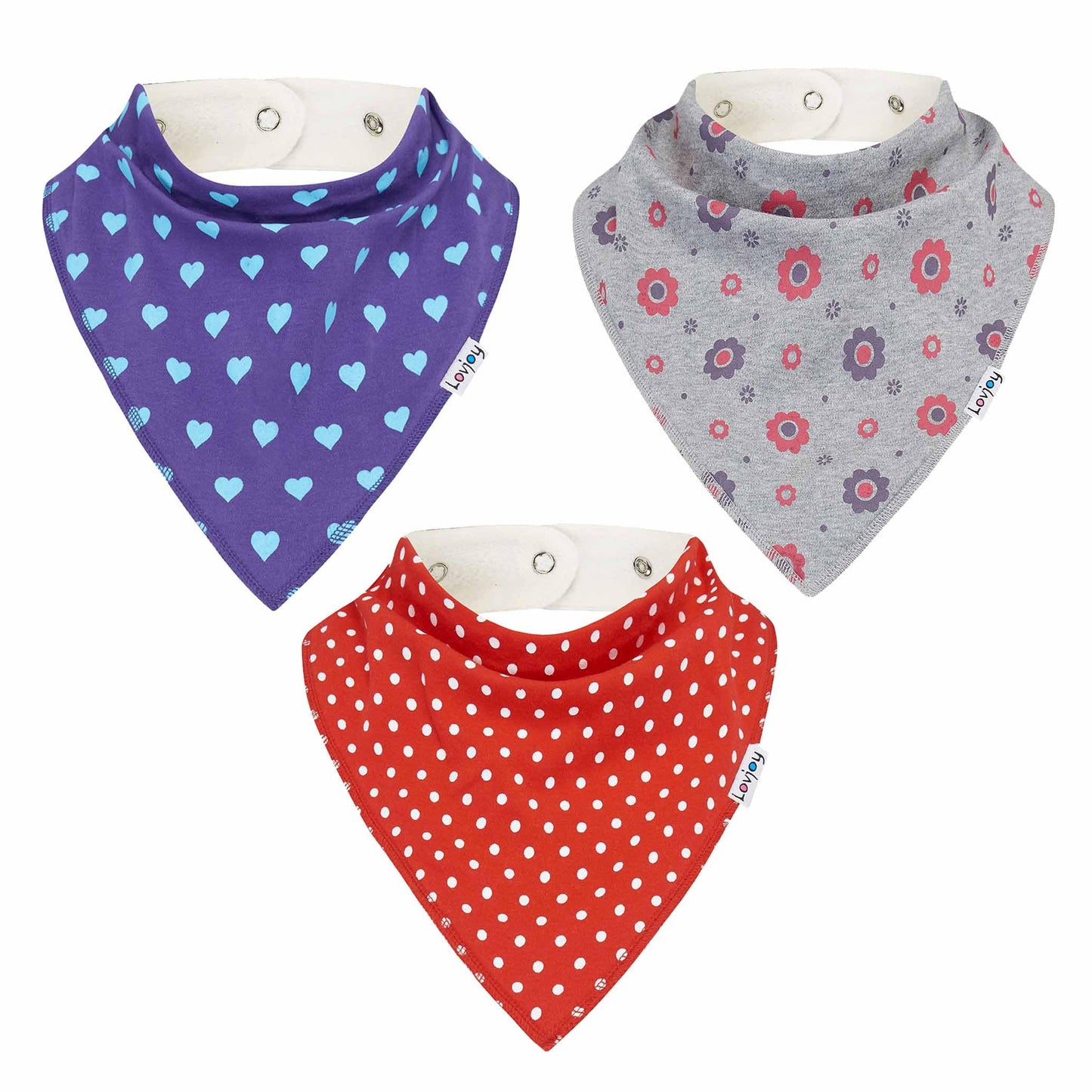 Lovjoy Large Bandana Bibs - Special Needs Bibs - For Older Children, Youth And Adults - Practical, Absorbent And Stylish (Set 05
