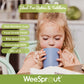 WeeSprout Bamboo Grow-With-Me Sippy Cups with Lids, 10 oz Set of Four, Babies Kids & Toddlers, Made With Bamboo & 100% Silicone,