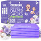 Baby Disposable Diaper Sacks (600 ct.) Fresh Baby Powder Scented, Easy-Tie Diaper Sacks Disposal Bulk Diaper Sacks Dog Poop Bags