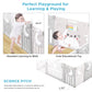 Dripex Baby Playpen, Foldable Playpen For Babies And Toddlers, Adjustable Shape Baby Fence, Safety Play Yard With Gate, Portable