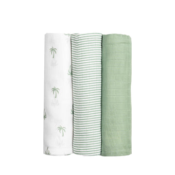 Masilo 100% Organic Cotton Muslin Swaddle Wrap/New Born/Multiuse Lightweight/Multi Pack Gift Set/Soft Breathable Combo Pack/Pack