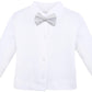 Lilax Baby Boys Newborn Gentleman Outfit Long Sleeve White Shirt With Vest And Pant 6 Piece Set 0-3 Gray