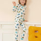Babee Reshinee Bamboo Viscose Toddler Pajamas Boys Girls Kids Baby 2Pcs Long-Sleeve Pyjamas Set 2-3T Dinosaur Snug Fit Sleepwear
