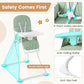 Honey Joy High Chair, Foldable Baby Feeding Chair, Adjustable Tray & Footrest, Removable Easy-To-Clean Pu Seat Cushion, 5-Point
