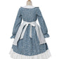 Nuoqi Prairie Dresses Girls Pioneer Laura Ingalls Wilder Costume With Apron Xl, Blue