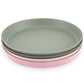 Weesprout Bamboo Plates (Pink, Green, Gray, & Beige, Without Lids)