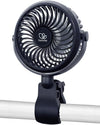 liuliuby Baby Stroller Fan with Clip | Clip On Fan for Baby Car Seat | Portable & Rechargeable with Durable Clamp | Stroller Acc