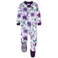 Burts Bees Baby baby girls Pajamas, Zip Front Non-slip Footed Pjs, 100% Organic Cotton and Toddler Sleepers, Purple Watercolor 