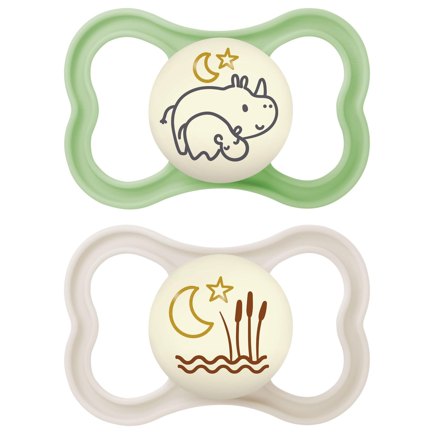 Mam Air Night Pacifiers , Mam Sensitive Skin Pacifier 6+ Months, Glow In The Dark Pacifier, Best Pacifier For Breastfed Babies,