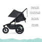 Bob Gear Alterrain Jogging Stroller, Melange Black