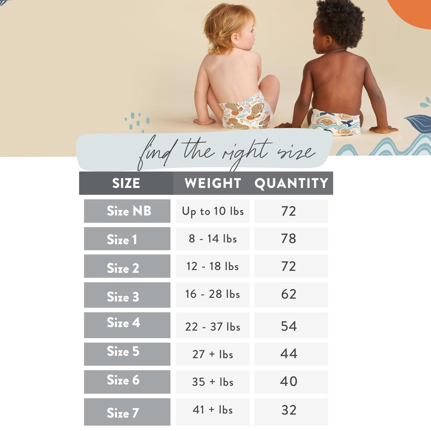 The Honest Company Clean Conscious Diapers | Plant-Based, Sustainable | Orange You Cute + Feeling Nauti | Club Box, Size 3 (16-2