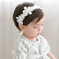 Syga Baby GirlS Flower Headband Soft & Stretchable Fabric Hairband For Infants, Toddlers, Little Princesses (03 Years White)