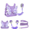 Toddlers Leash + Anti Lost Wrist Link Child Kids Safety Harness Kids Walking Wristband Assistant Strap Belt For Girl Pink Christ