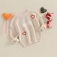 Baby Girl Cute Long Sleeve Crew Neck Love Embroidery Sweater Toddler Valentine Day Outfits (Khaki Love, 18-24 Months)