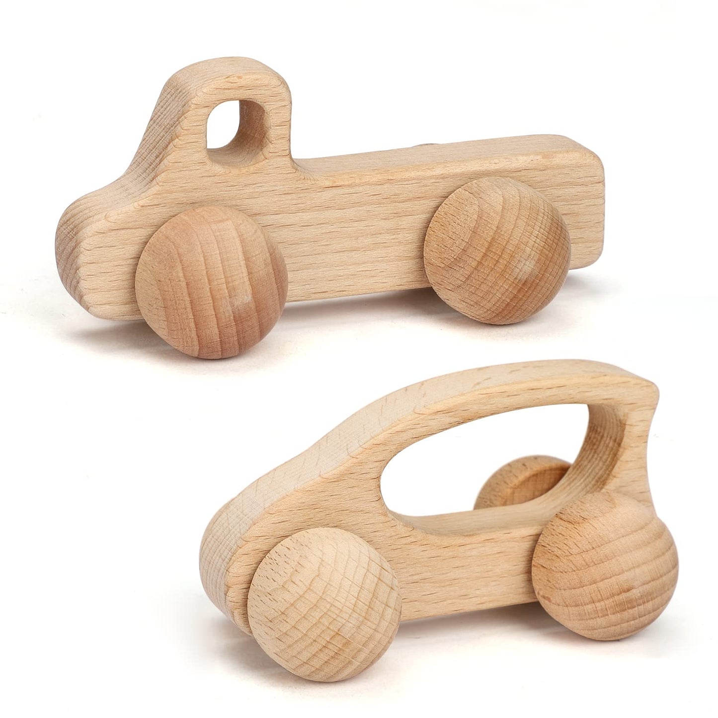 TOY Life Wooden Toys Cars, Montessori Toys for Babies 0-6-12 Months, Rattle Toy Cars for Toddlers 1-3, Christmas Wooden Baby Toy