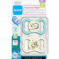 Mam Supreme Night Pacifiers (2 Pack, 1 Sterilizing Pacifier Case), Best Pacifier For Breastfed Babies 16+ Months, Glow In The Da