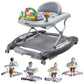 VEVOR 4-in-1 Baby Walker, Foldable Baby Activity Center with Wheels, 3 Adjustable Height, Music & Toys Tray, Learning-Seated | W
