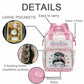 M Yescustom Custom Cute Diaper Bag Backpack For Girls Boys Large Capacity With Pockets Personalized Baby Diaper Bags For Mom Wat