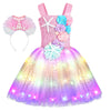 Skcaiht Mermaid Costume Dress For Girls Mermaid Light Up Dress For Girls Mermaid Birthday Party Gifts Decorations Halloween Cost