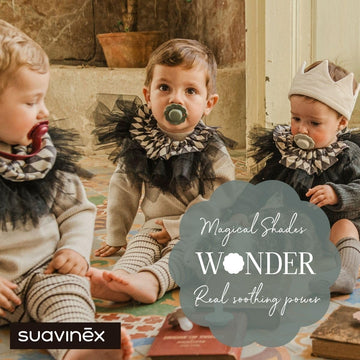 Suavinex Wonder Baby Pacifier, Sx Pro Silicone Nipple, Reversible, Non Irritating Shield Design, 2Pk Pacifiers 6-18 Months, Made