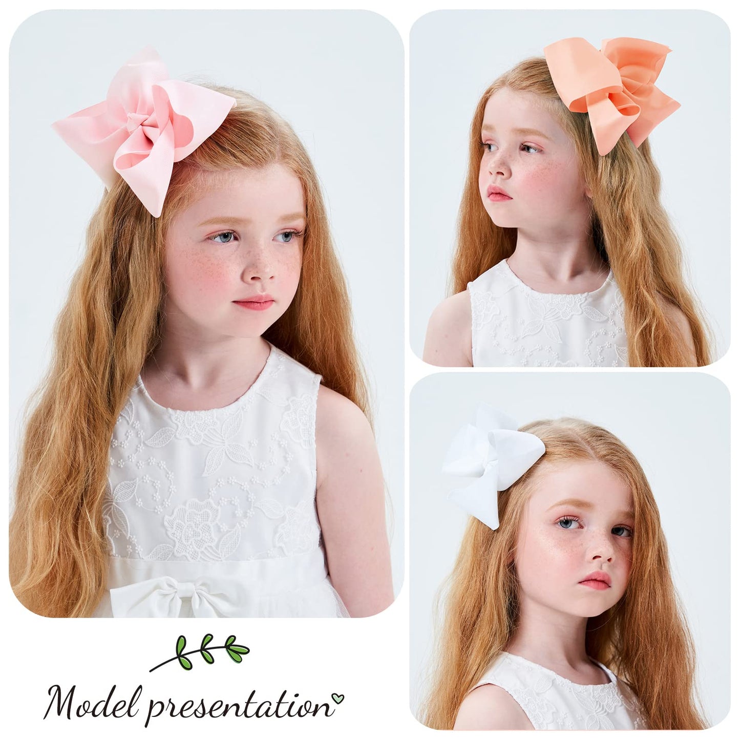 30Pcs Big 6 Inch Hair Bows For Girls Grosgrain Ribbon Toddler Hair Accessories With Alligator Clips For Toddlers Baby Girls Kids