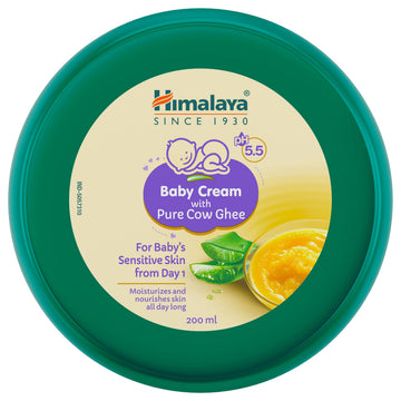 Himalaya Baby Cream With Pure Cow Ghee & Ph5.5 (200Ml) | Moisturizes & Nourishes Skin All Day Long | For Dry And Sensitive Skin