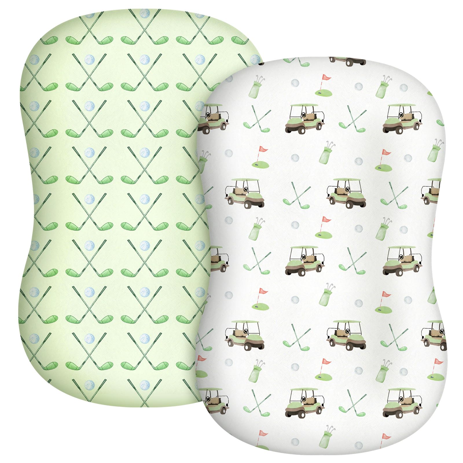 CroBlissful 2 Pack Golf Baby Lounger Cover Stretchy and Soft Infant Lounger Cover Breathable and Soft Baby Nest Slipcover for Bo