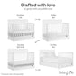 Dream On Me Jpma & Greenguard Gold Certified Reign 5 In 1 Convertible Crib With Under Drawer In White, Made Of Sustainable Pinew