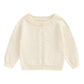 Infant Baby Girl Cardigan Sweater Long Sleeve Button Up Knit Sweatshirt Jacket Toddler Baby Girl Fall Outfits (Apricot, 5-6 Year
