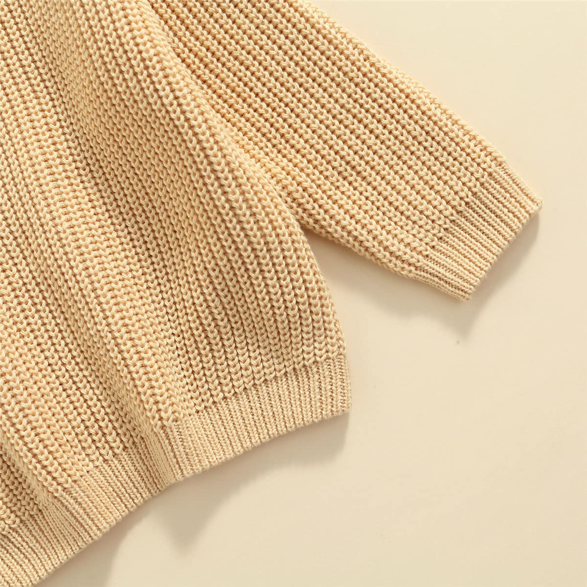 Afunbaby Baby Girl Boy Knit Sweater Blouse Pullover Sweatshirt Warm Crewneck Long Sleeve Tops For Infant Toddler (4-5T,A-Cream)