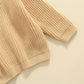 Baby Girl Sweaters Oversized Knit Sweatshirt Warm Crewneck Long Sleeve Tops Blouse For Infant Toddler Girl (A-Cream, 6-9 Months)