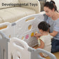Foldable Baby playpen Baby Folding Play Pen Kids Activity Centre Safety Play Yard Home Indoor Outdoor New Pen (Gery)