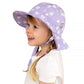 Jan & Jul Baby Girl Floppy Sun-Hat With Adjustable Strap (S: 0-6 Months, Purple Daisy)