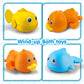 Dwi Dowellin Bath Toys for Toddlers, Magnetic Fishing Games Kids Bathtub Toys, Mold Free Wind-up Toys Swimming Fish Duck Whale F