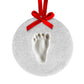 Lil Peach Babys Print Christmas Clay Ornament Kit - Babys First Tree Ornament, Newborn Hand/Footprint Keepsake, Silver Glitter