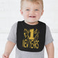 Aiden'S Corner Cute Handmade Holiday Baby 1St New Year Bibs - Infant Boy Girl Gold Flake My First New Years Bib (Black)