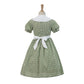 Nuoqi Prairie Dresses For Girls Pioneer Laura Ingalls Wilder Costume Colonial Girls Costume 10-12, Green