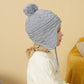 Connectyle Infant Baby Fleece Lined Beanie Skull Cap With Earflap Knit Kids Hat Beanies Cap S Grey