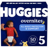 Huggies Overnites Size 5 Overnight Diapers (27+ Lbs), 50 Ct, Packaging May Vary