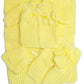 Abelito Newborn Baby Crochet Blanket 5 Piece Set Hat, Booties, Sweater, Pants (Yellow)